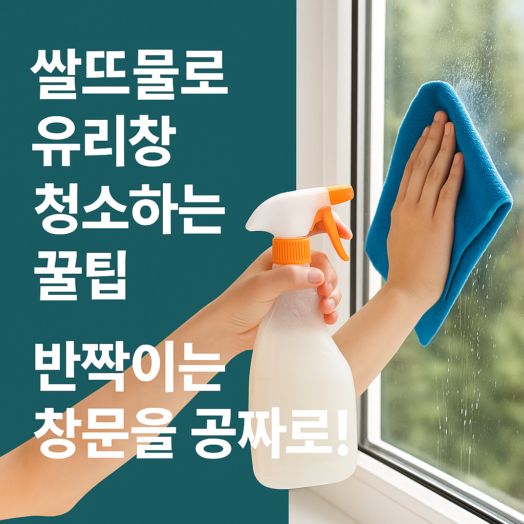 쌀뜨물로 유리창 청소하는 꿀팁 반짝이는 창문을 공짜로!