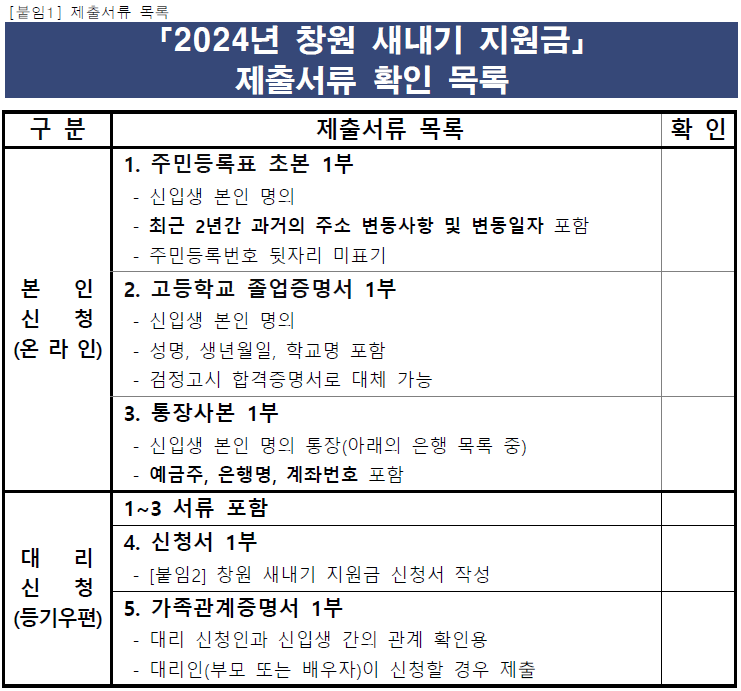 제출서류목록