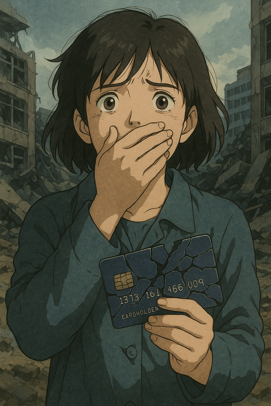 “신용카드를 쥔 채 침묵하는 시민 – 디지털 사망자의 감정적 표현”