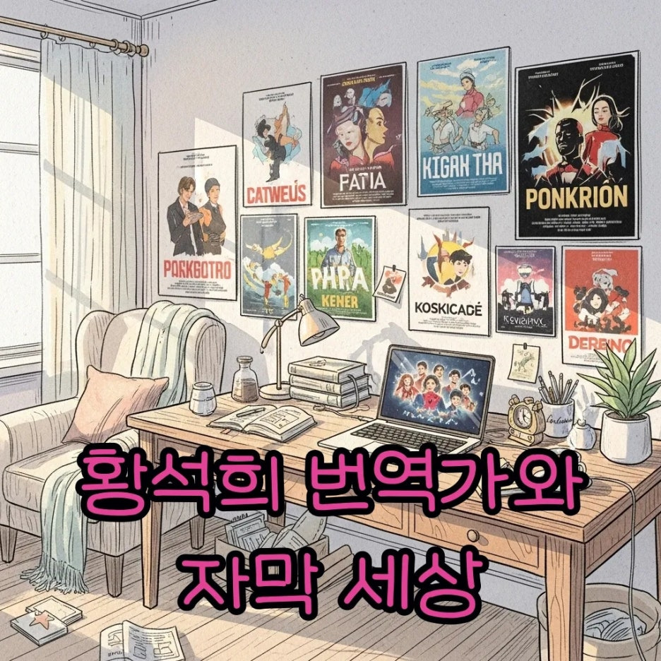 따뜻한 햇살이 비치는 아늑한 번역가의 서재 풍경