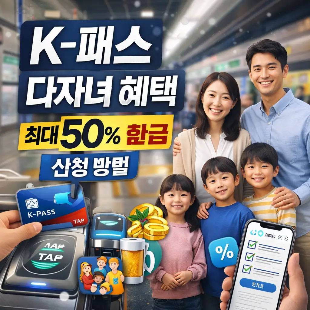 K-패스 다자녀 혜택, 얼마나 받을 수 있나요?