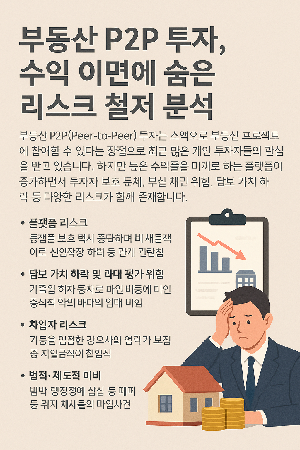 부동산 P2P 투자 리스크 관련 사진