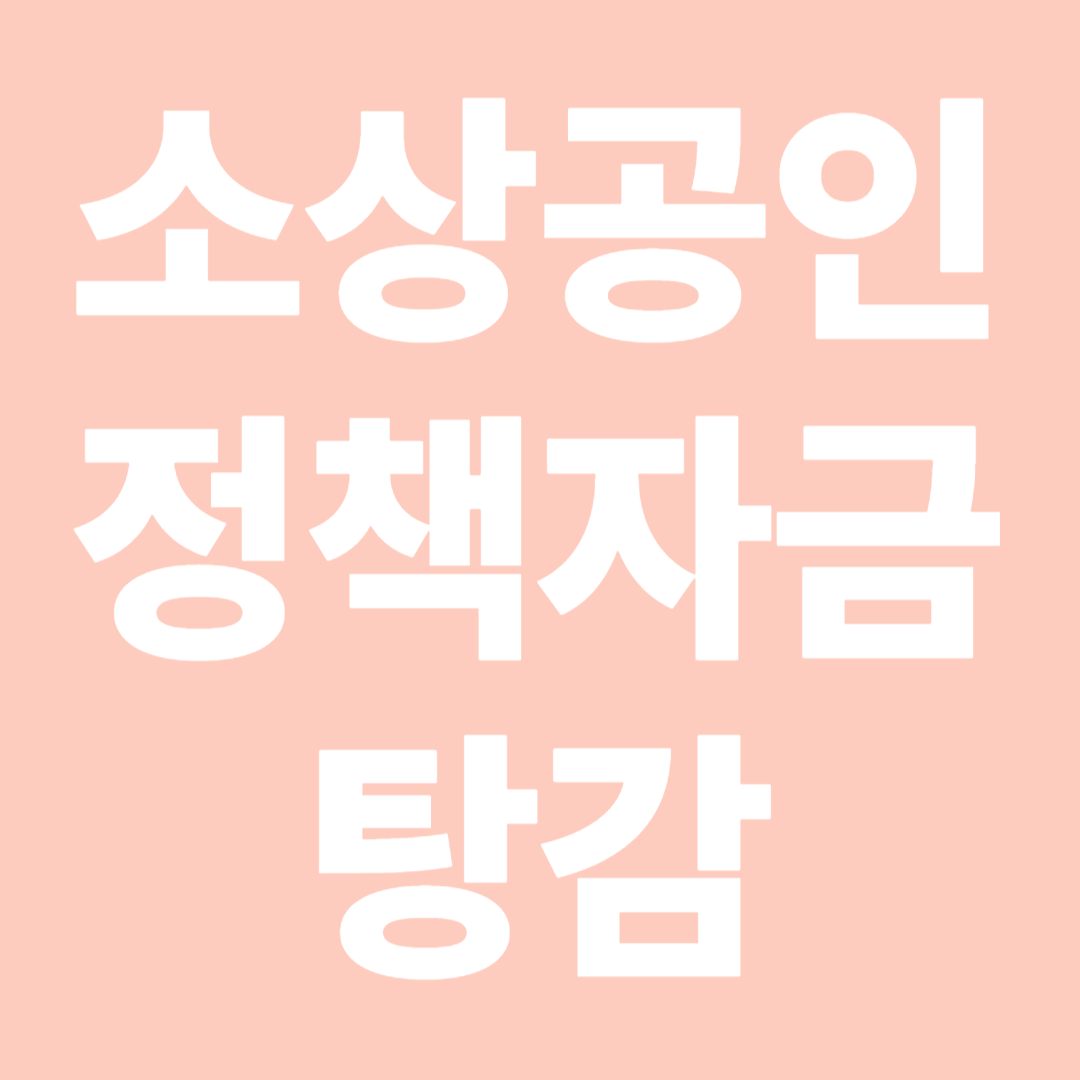 소상공인 정책자금 탕감