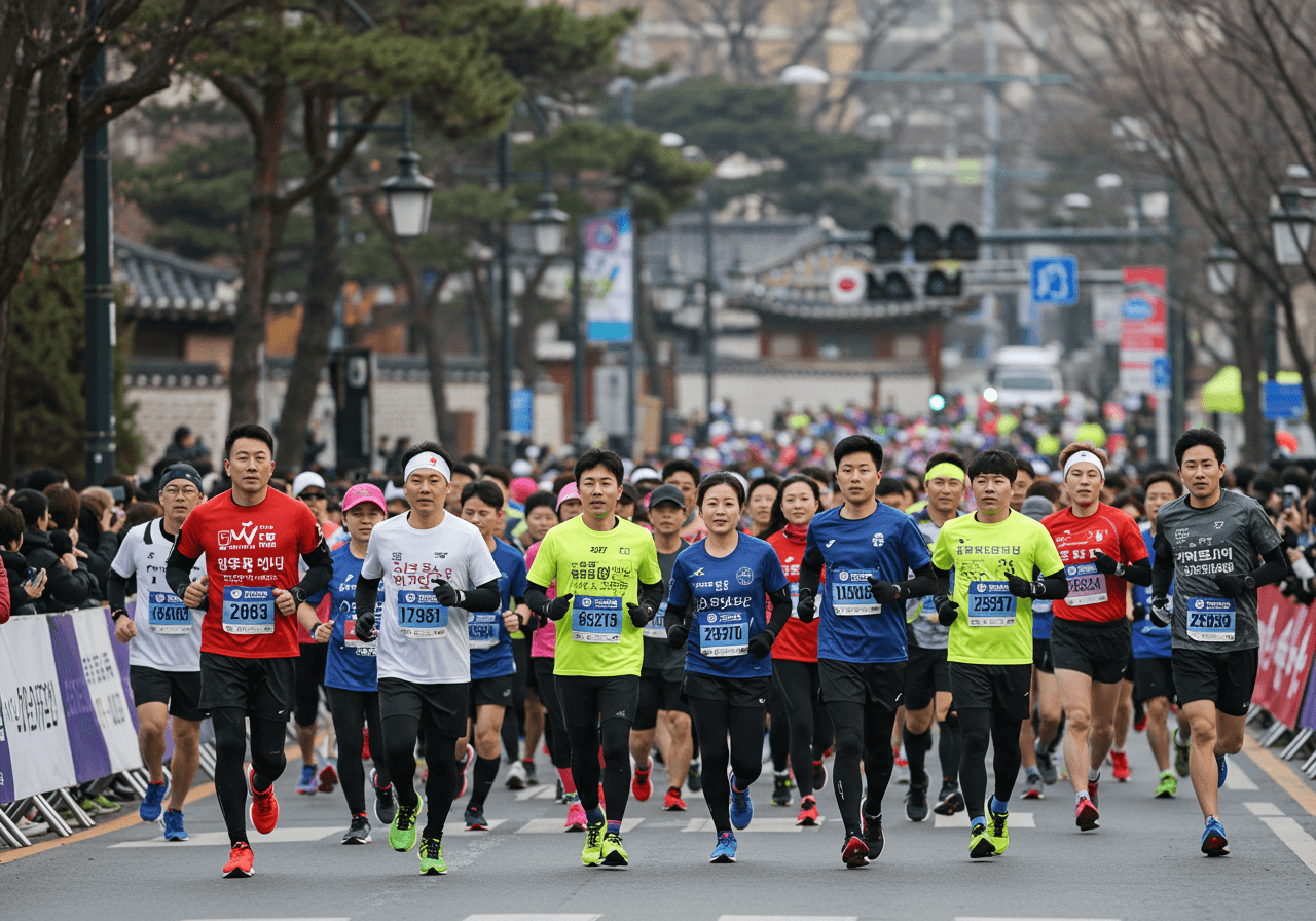 10km 마라톤 코스 주요 지점