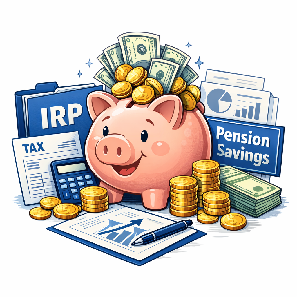 연금저축 및 IRP 납입을 통해 세액공제 혜택을 받는 모습.