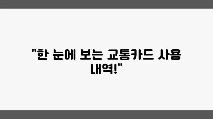 하나카드 후불 교통음 사용 내역 조회 및 다운로드