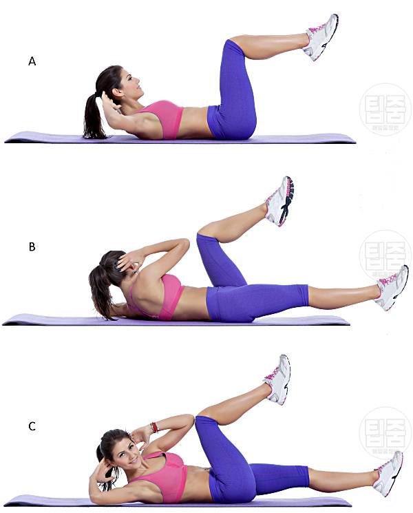 뱃살 빼는 최고의 운동 바이시클크런치