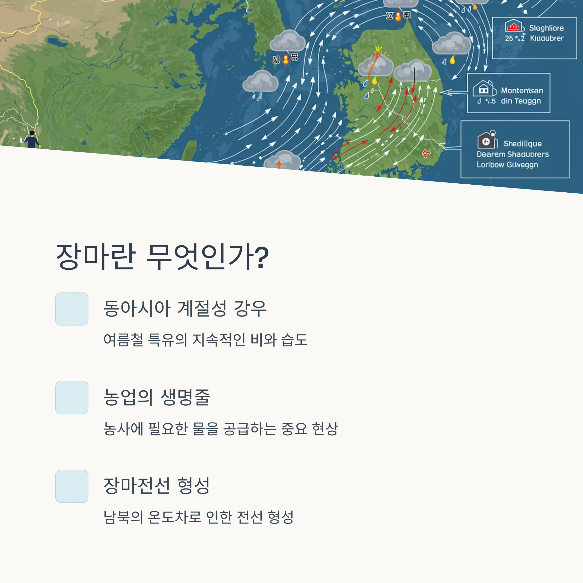 장마의 의미와 기원