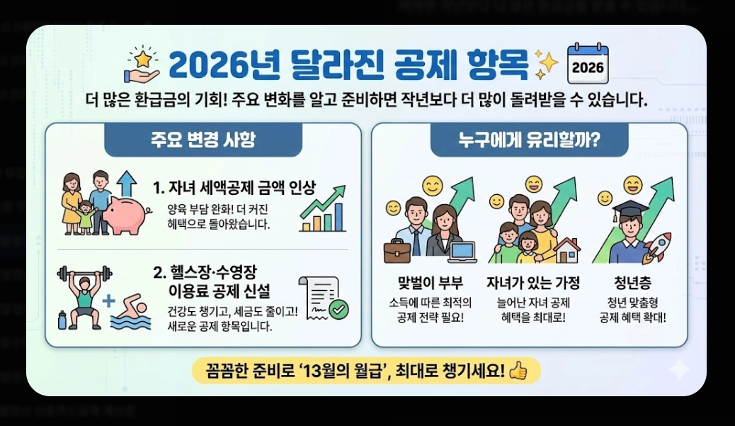 2026 연말정산 환급금 조회 완벽 가이드. 13월의 월급 받는 법
