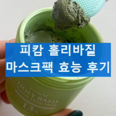 피캄홀리바질 버블마스크팩 내돈내산 사용 후기 성분 효과 사용법