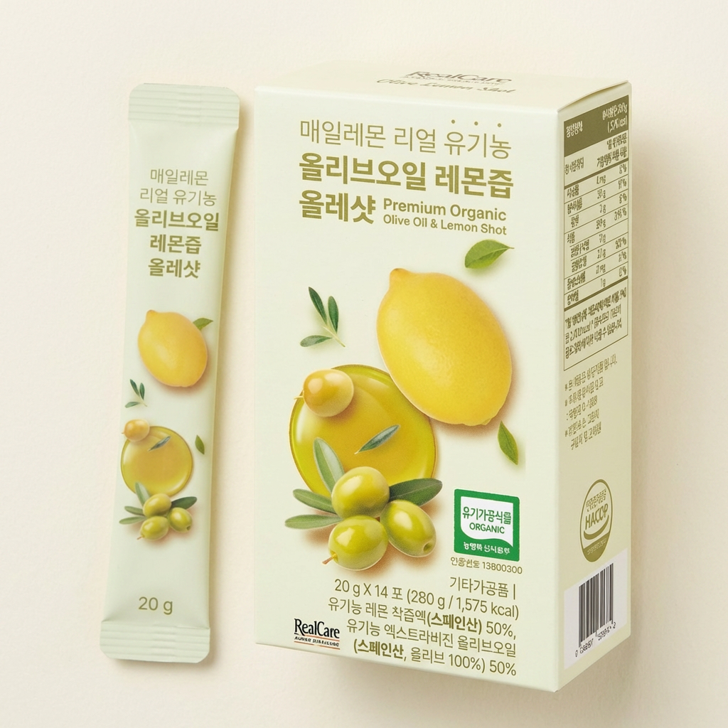 매일레몬 리얼 유기농 올리브오일 레몬즙 올레샷, 20g, 14포, 6박스 | 토스쇼핑