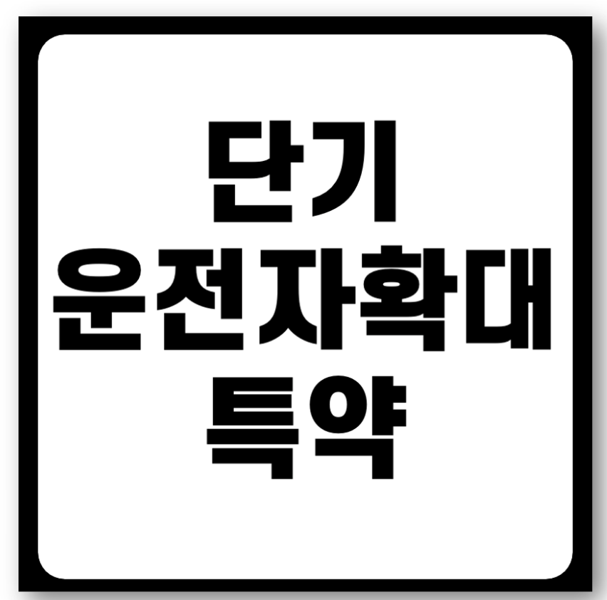 단기운전자확대특약 당일 비용 나이 알아보기