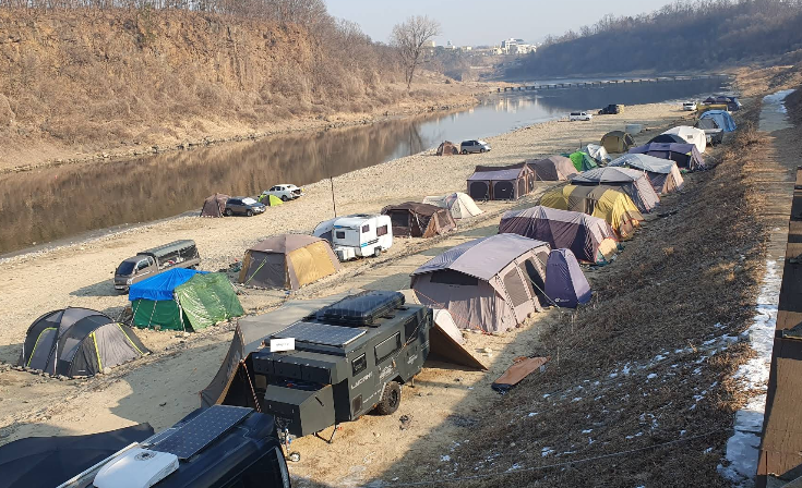 연천 한탄강 노지캠핑장