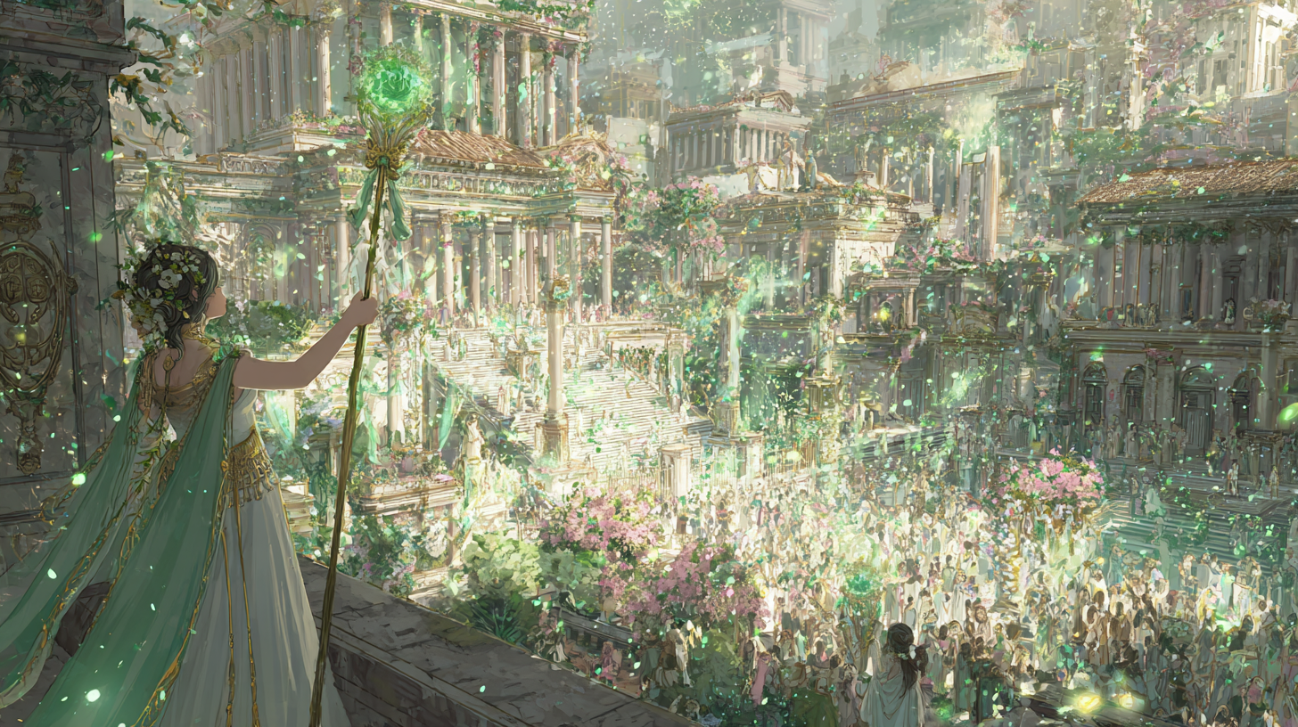 에메랄드: 플로라의 축제부터 재생, 번영까지 - 꽃의 여신이 뿌린 영원한 봄의 초록 마법