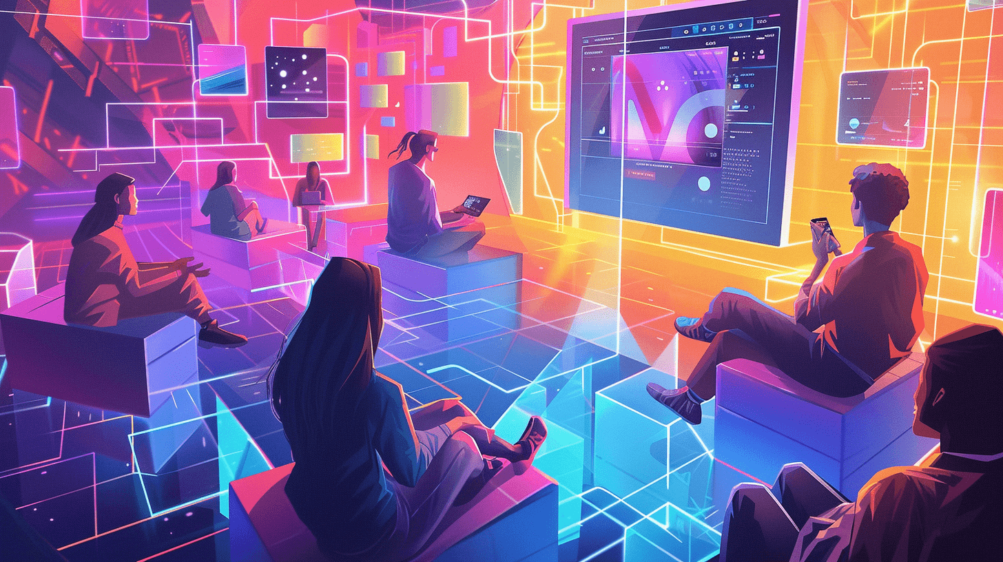 OTT-공유로-연결된-사람들-그림