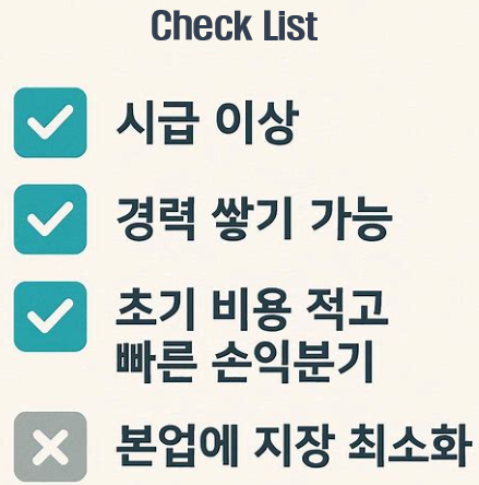 효율적인 부업 선택을 위한 4가지 판단 기준 체크리스트