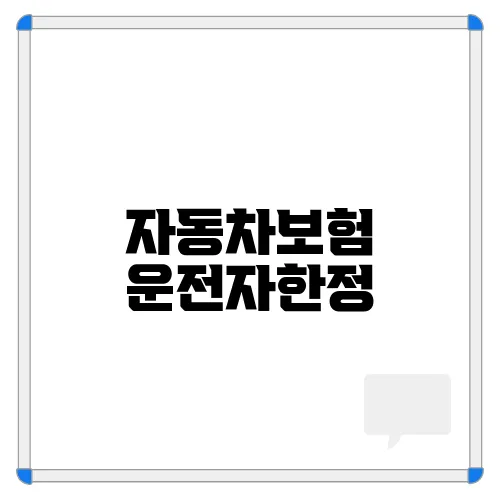 자동차보험 운전자한정, 보험료 절감 방법 등 총정리