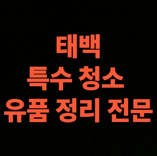 태백 고독사청소 업체