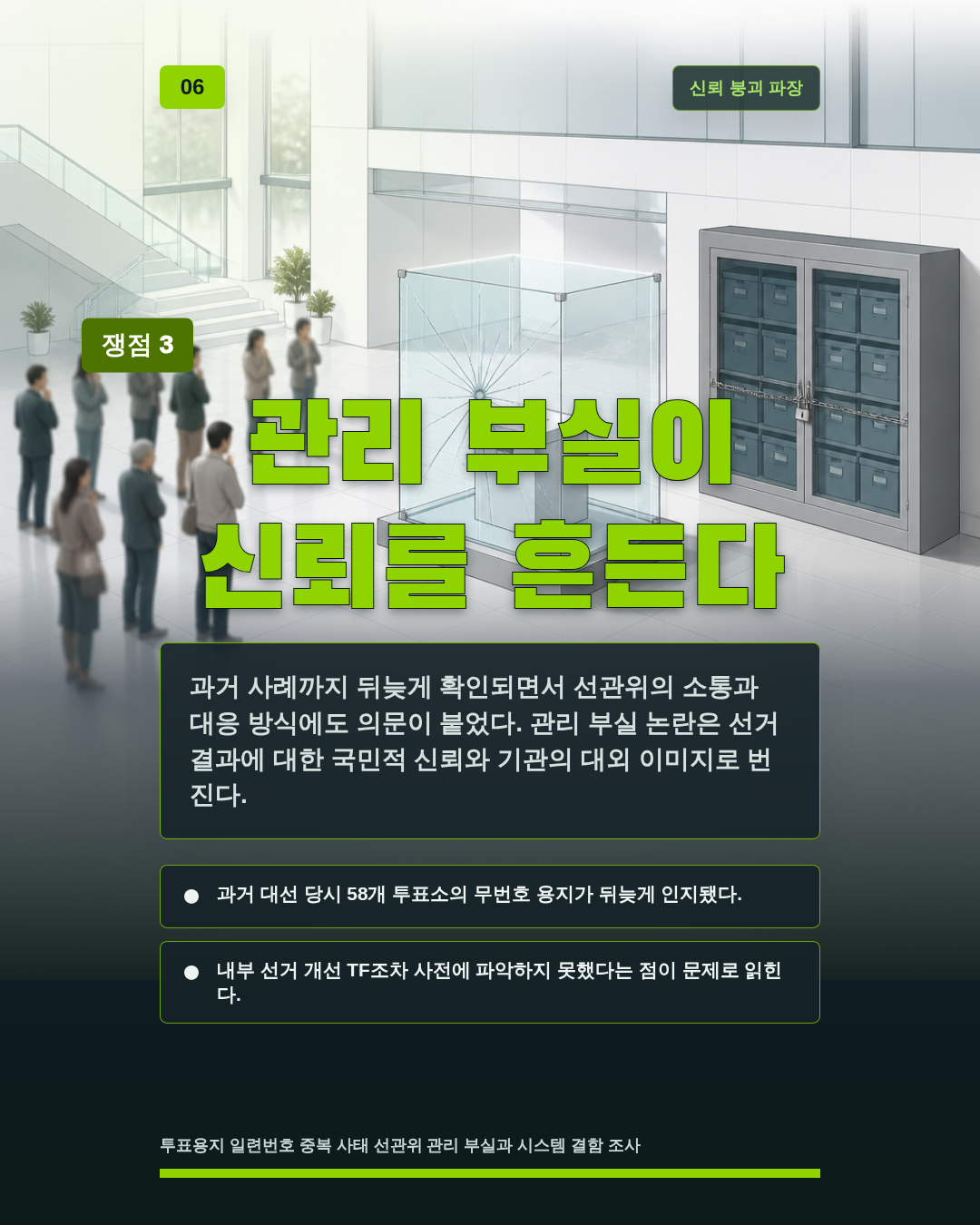 관리 부실이 신뢰를 흔든다