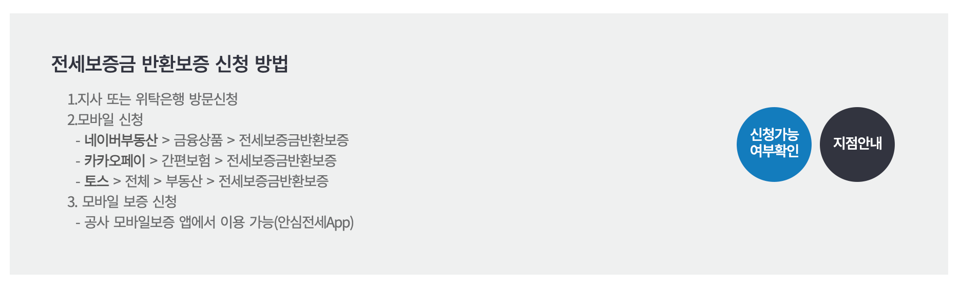 전세보증금 반환보증 신청 방법