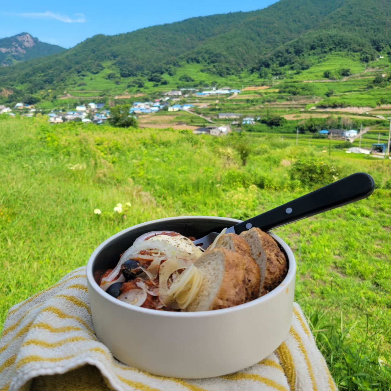 남해 숙소에서 본 풍경 사진