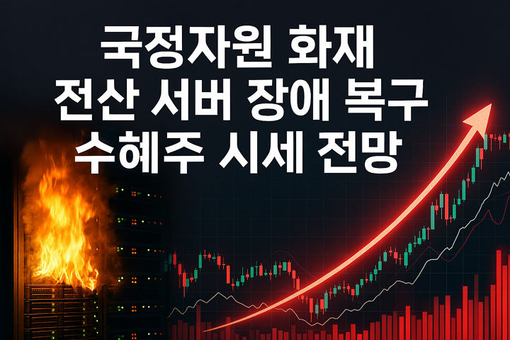 국정자원 화재, 전산 서버 장애 복구 관련주, 수혜주, 시세 전망