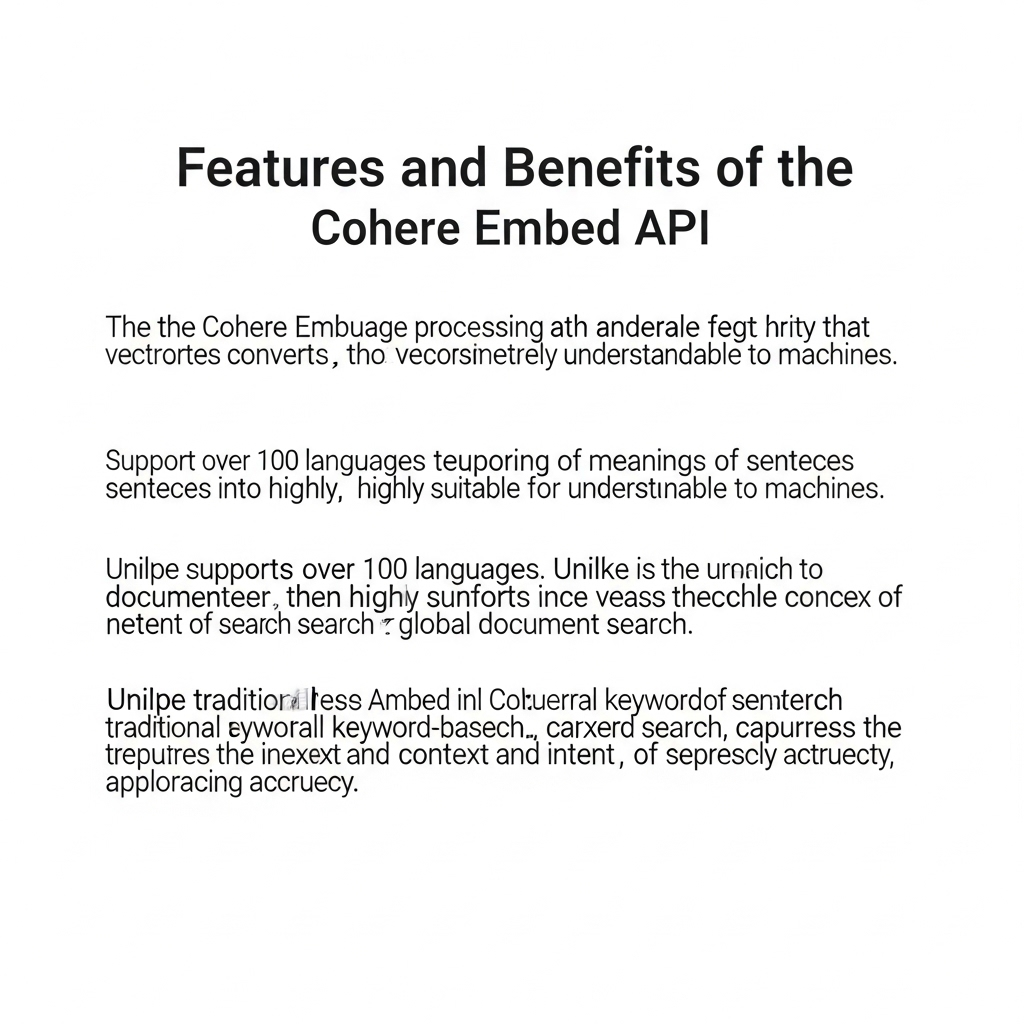Cohere Embed API의 특징과 장점