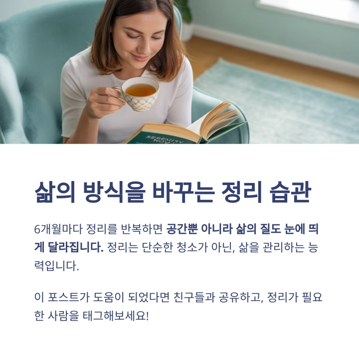 정리의 마법 : 6개월 규칙으로 집안이 달라지는 비결