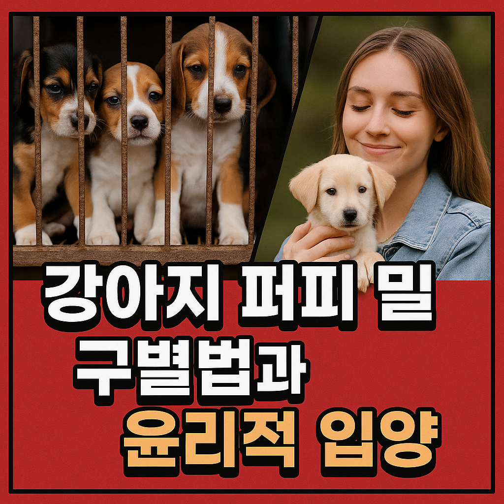 퍼피 밀 구별법과 윤리적 입양