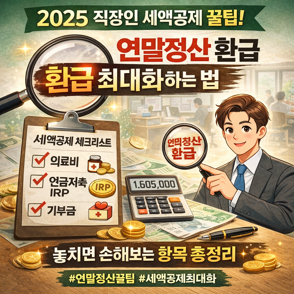 2025 직장인 세액공제 꿀팁! 연말정산 환급 최대화하는 법