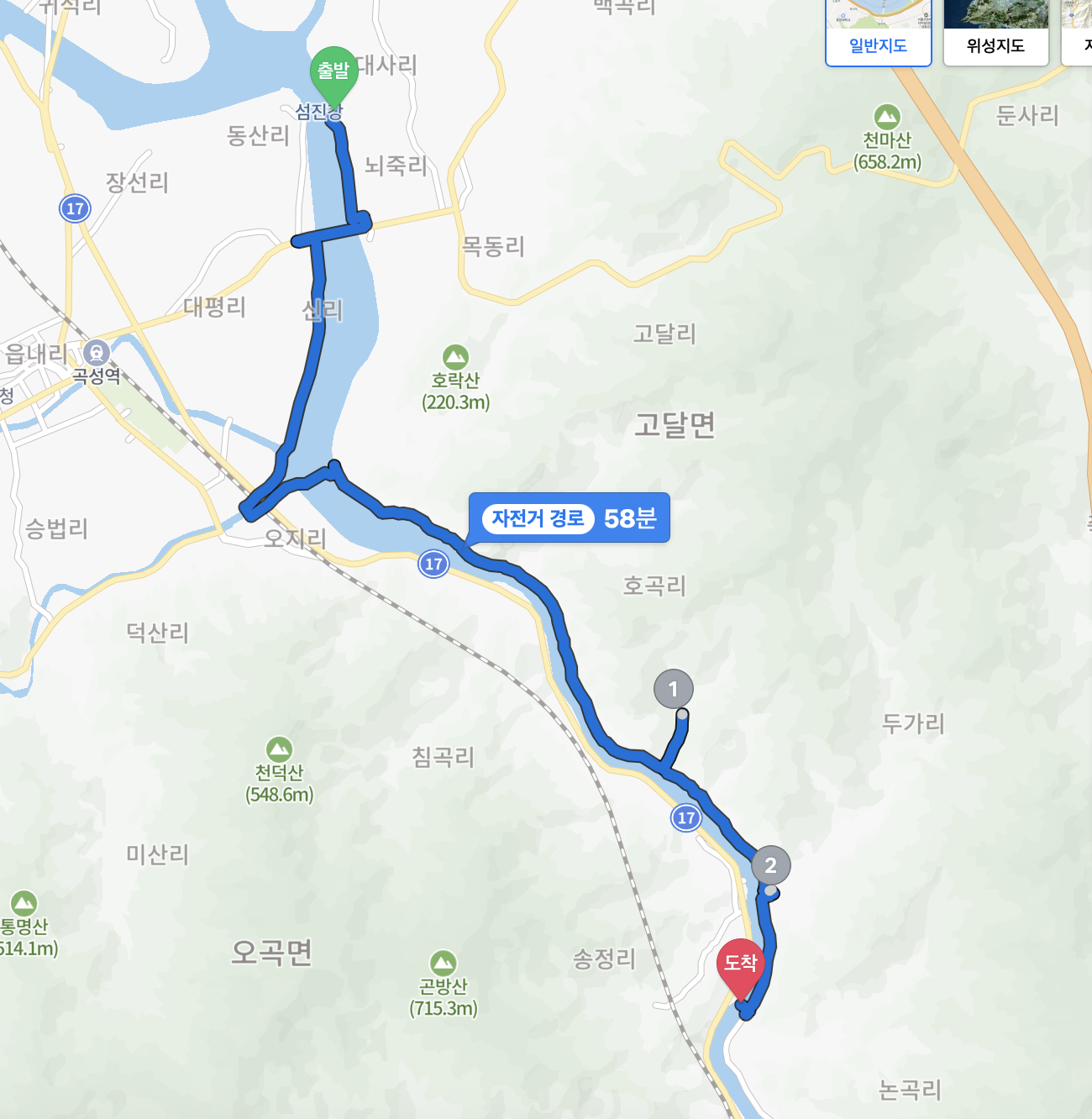 곡성 섬진강 자전거 길