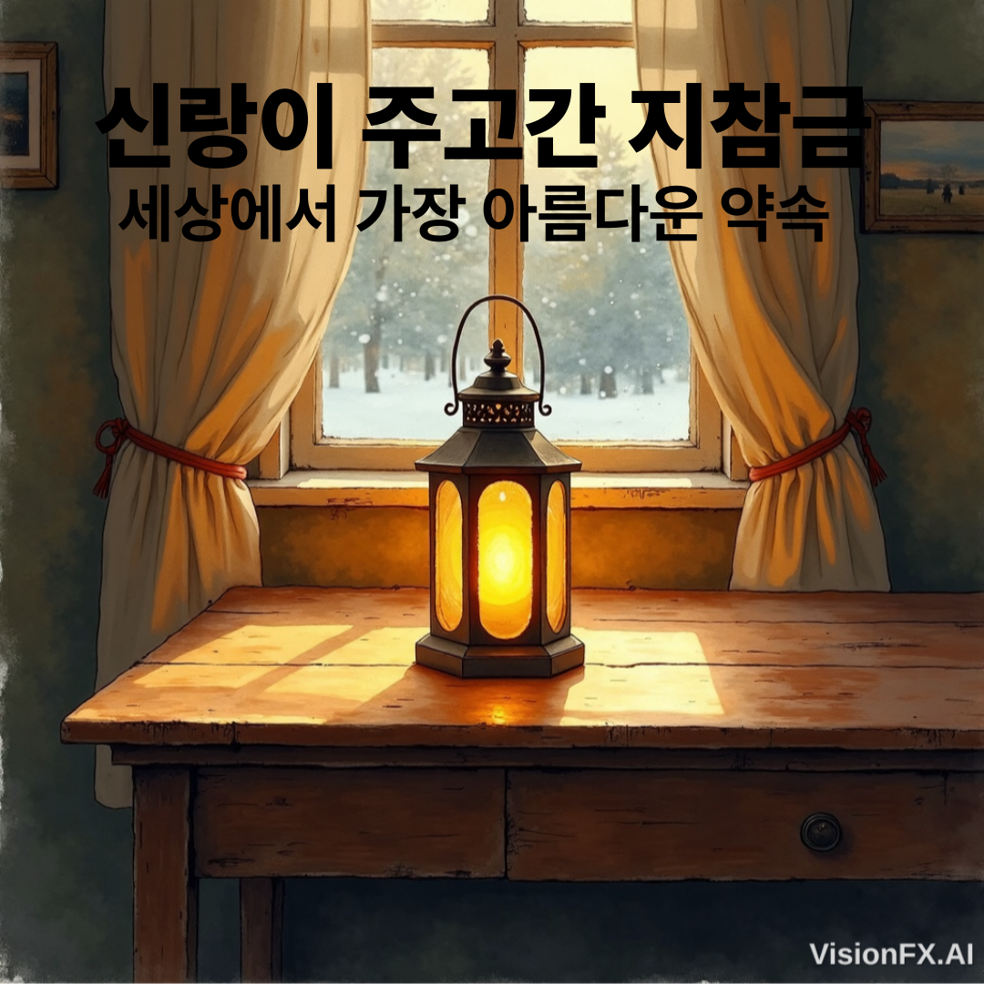 눈이 온 창밖 앞 책상에 등불이 켜짐, 신랑을 기다리는 신부를 표현함