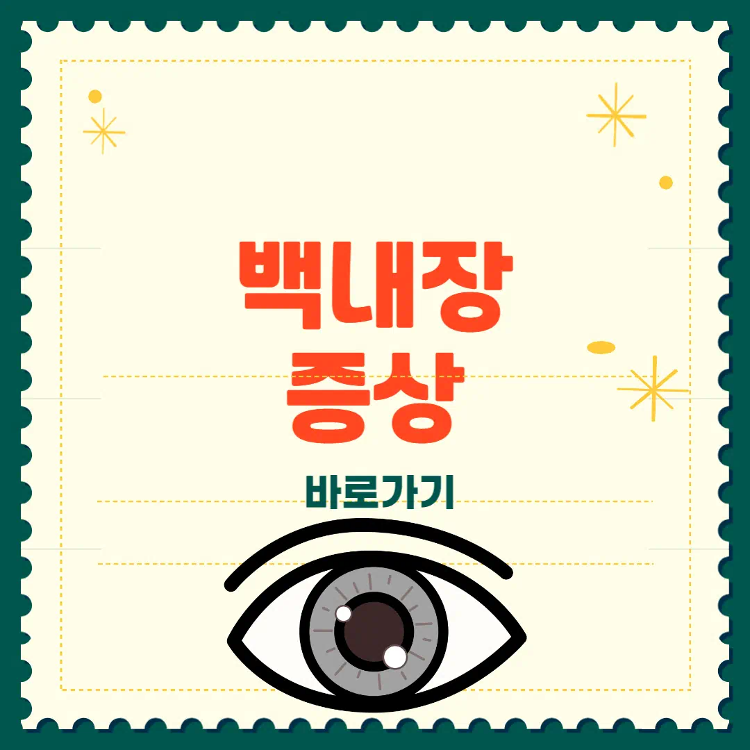 백내장 증상 완벽정리