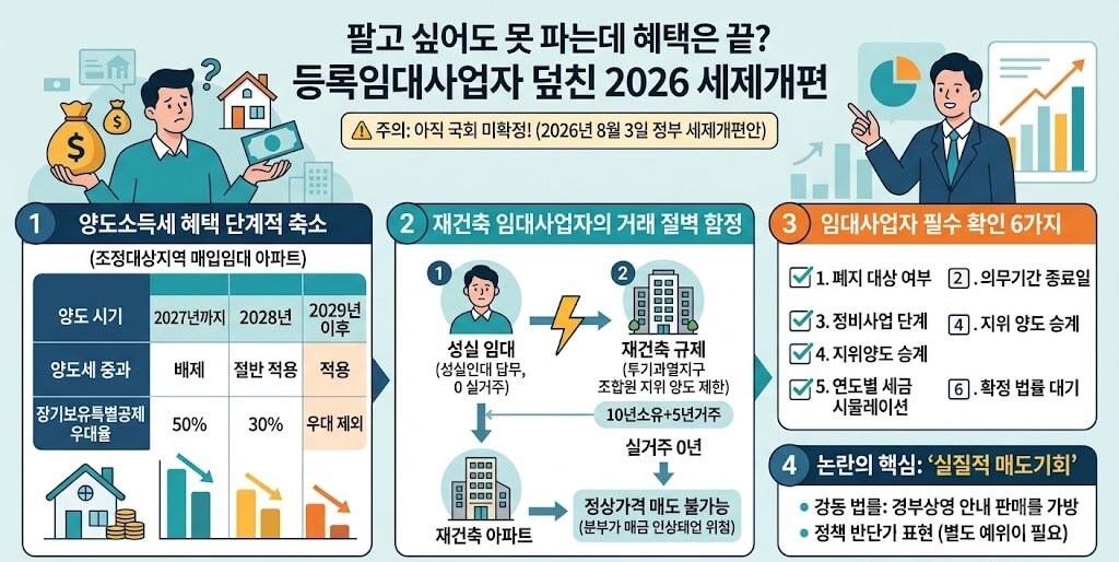 정부 믿고 임대등록했는데 세금 혜택 끝? 2026 세제개편 &lsquo;매도 함정&rsquo; 총정리
