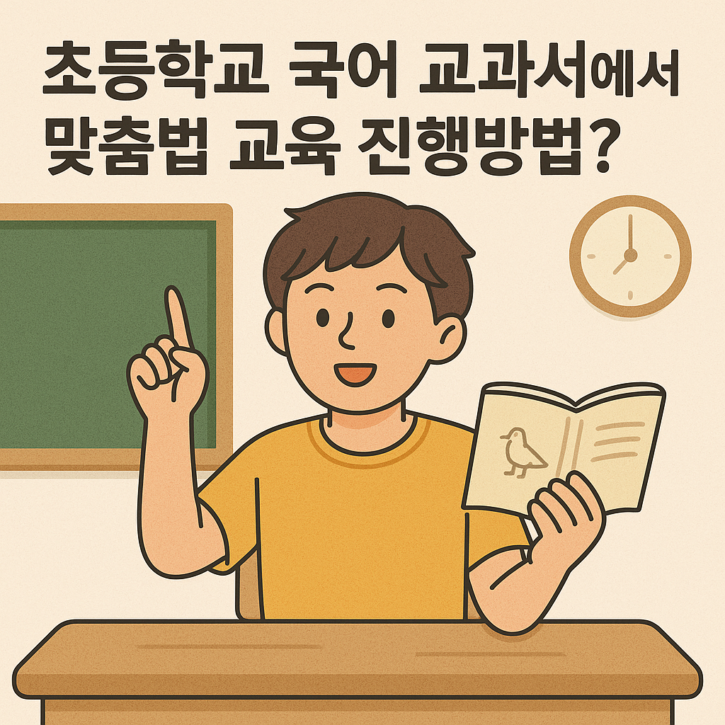 초등학교 국어교과서에서 맞춤법 교육 진행방법