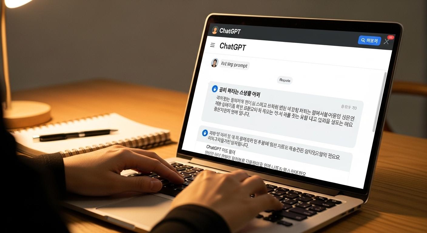 챗지피티 한글로 대답