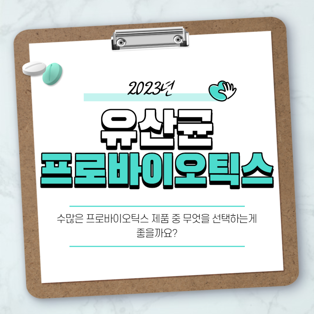 유산균 프로바이오틱스 추천 표지
