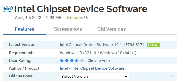 Intel-Chipset-Device-Software