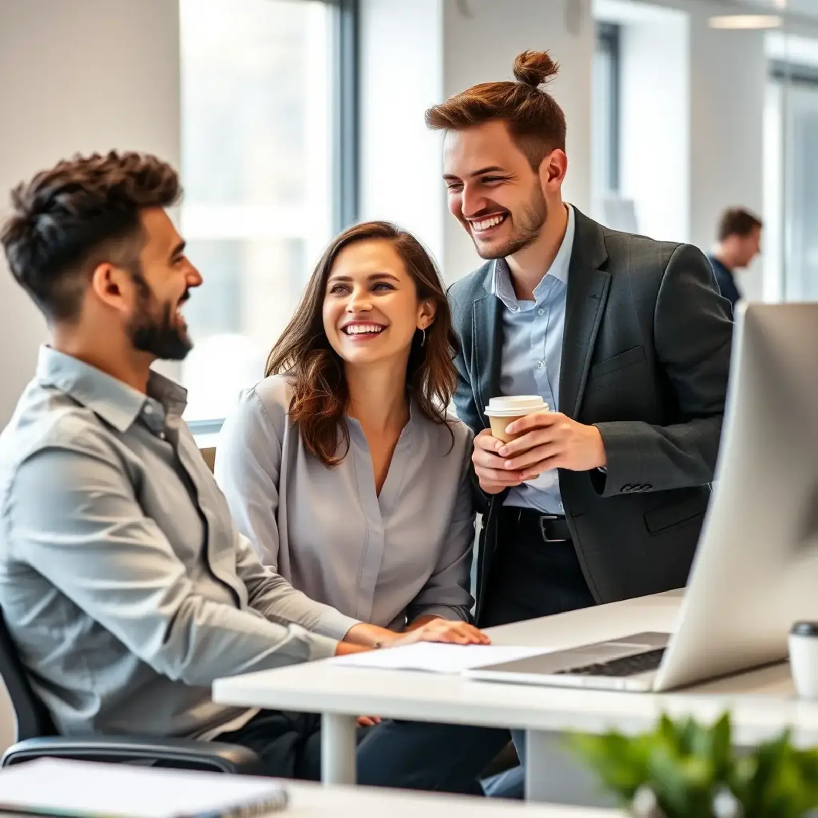 Smiling-coworkers