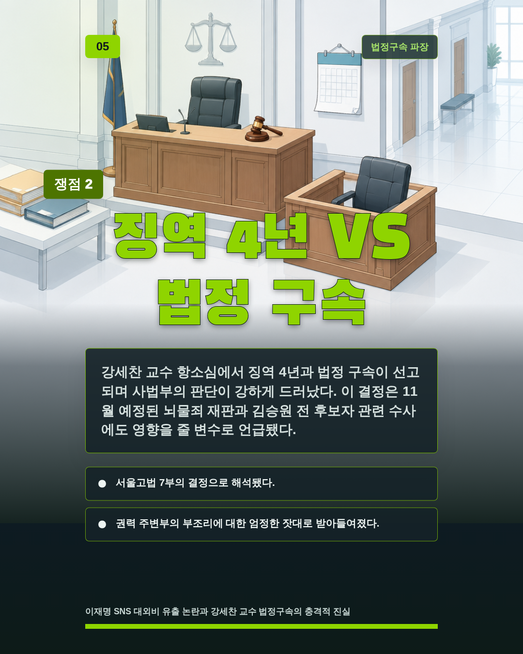 징역 4년 VS 법정 구속