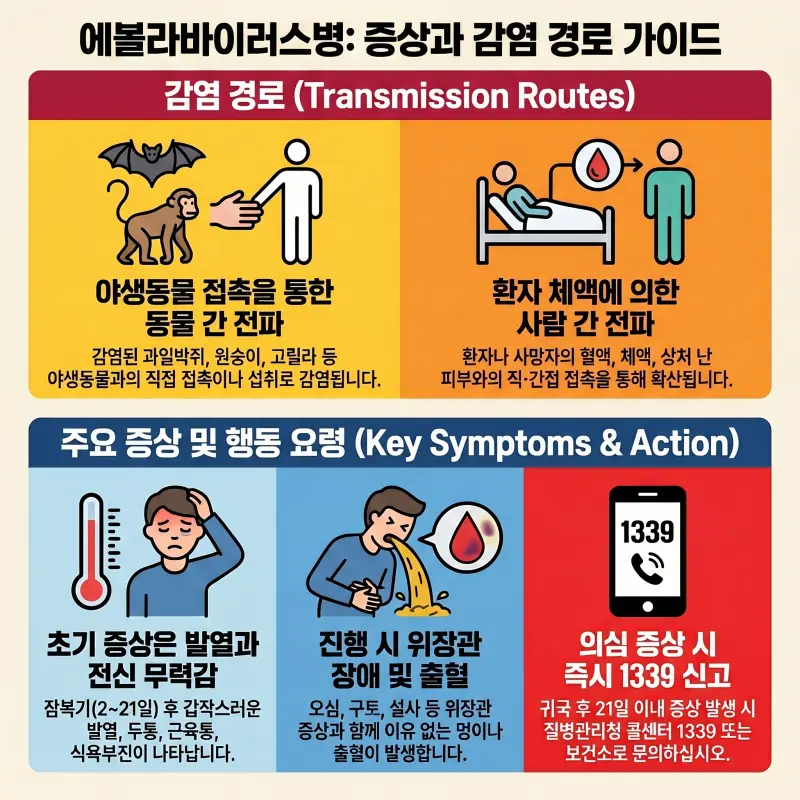 콩고 우간다 에볼라 대응 증상과 감염 경로