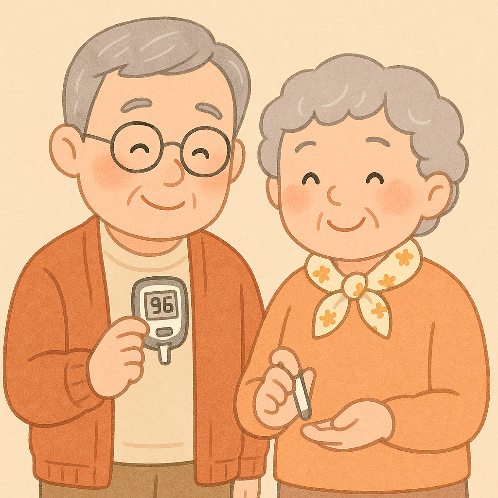 혈당관리 잘하는 노인부부