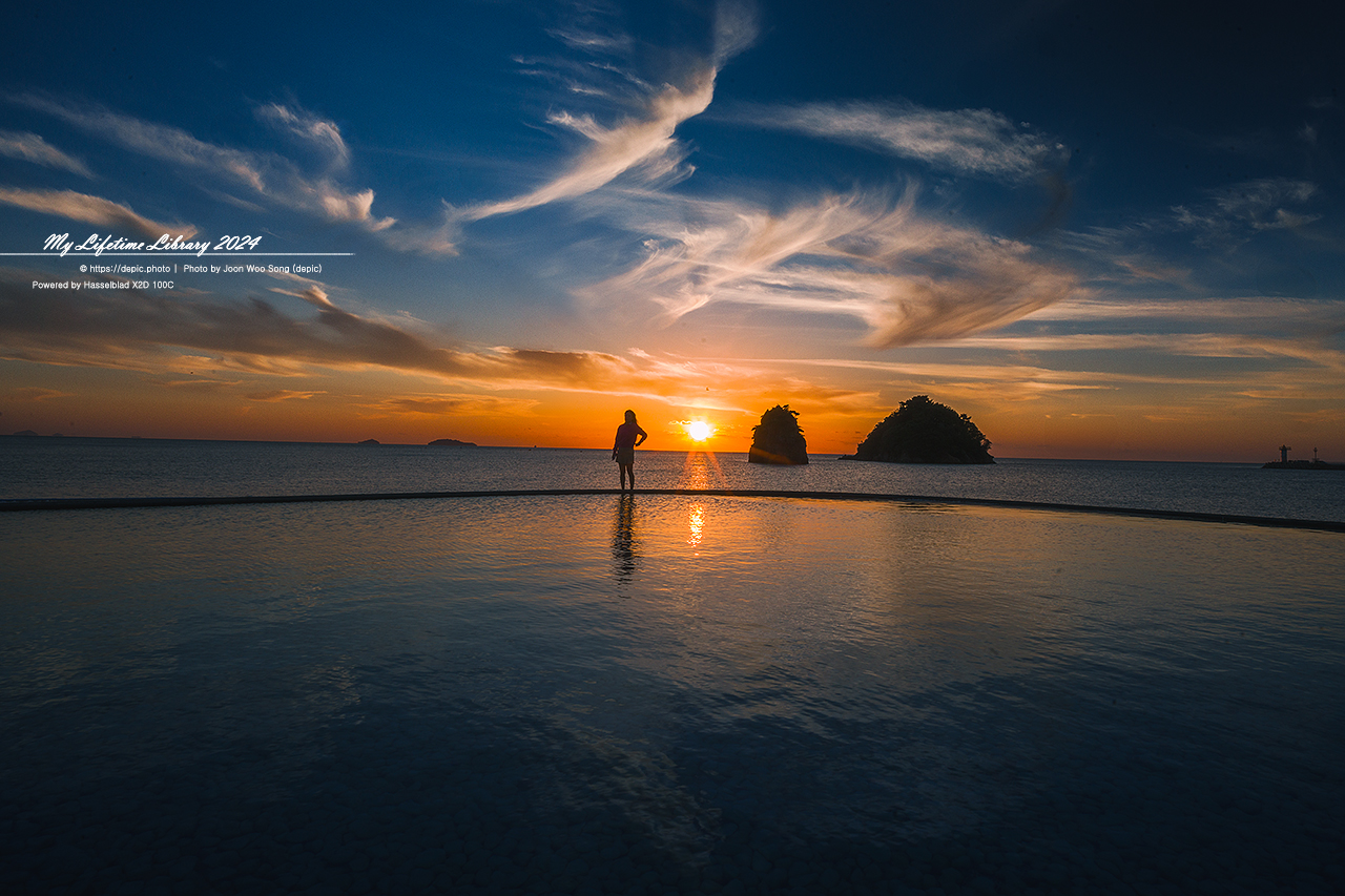 태안 꽃지 꽃지해수욕장 일몰 노을