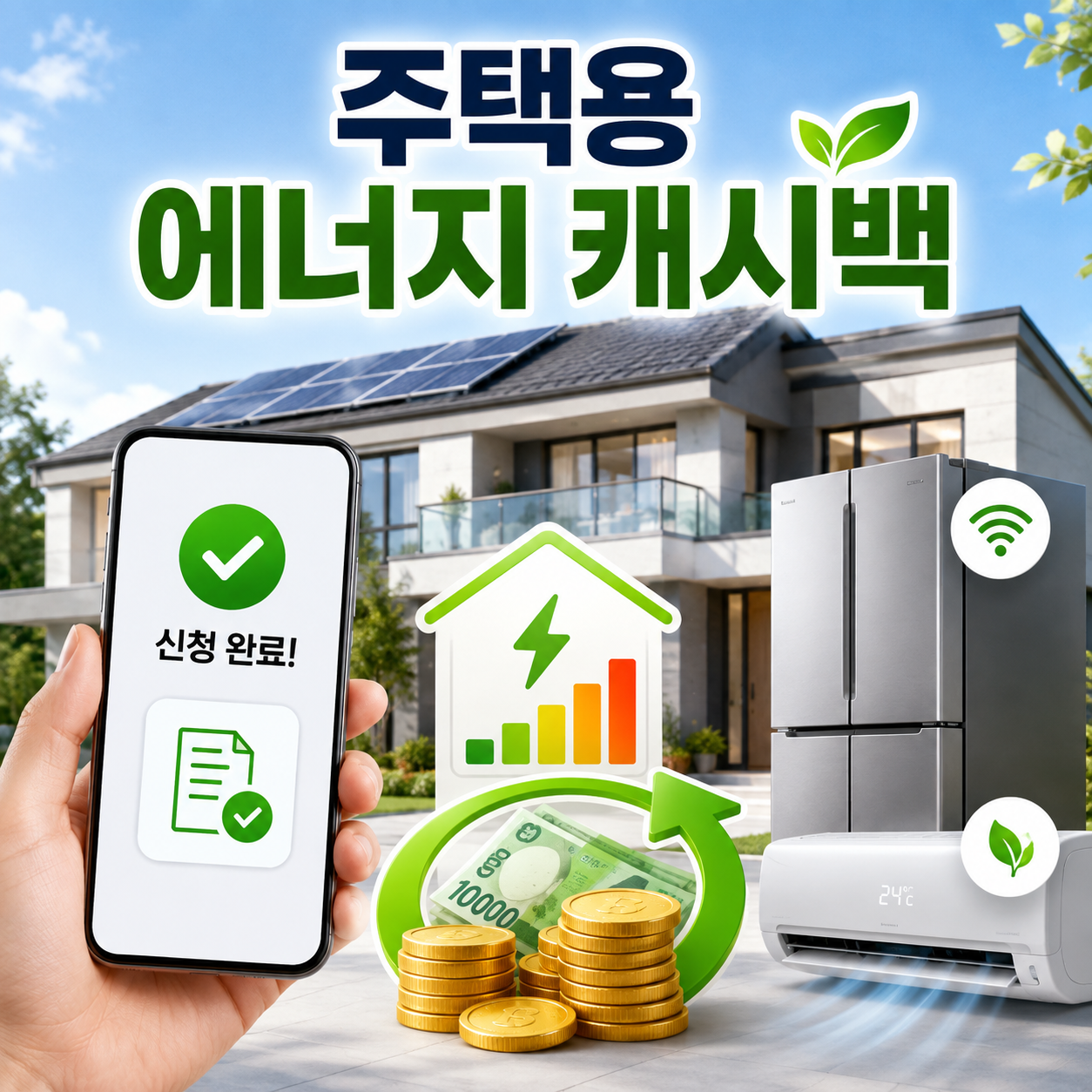 주택용 에너지 캐시백 신청 방법과 스마트가전 추가 혜택 총정리