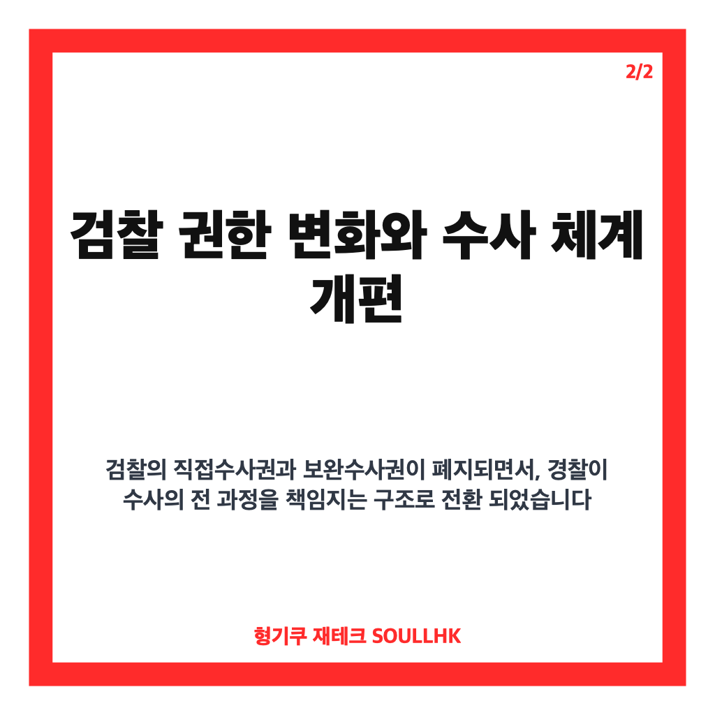 검찰 보완수사권 폐지 이후 검찰 권한 변화와 수사 체계 개편 전망 카드뉴스 3