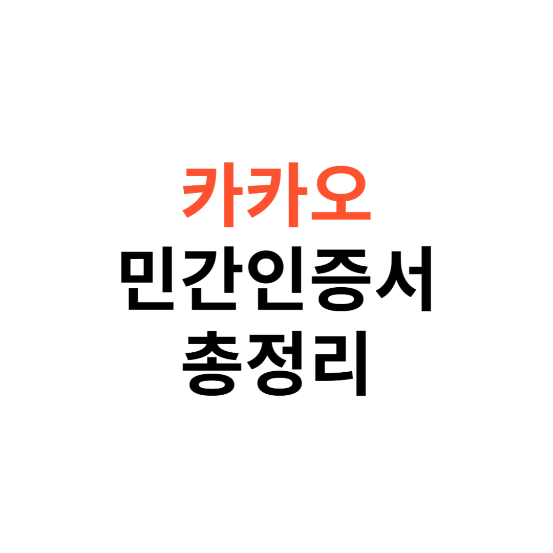 카카오 민간인증서
