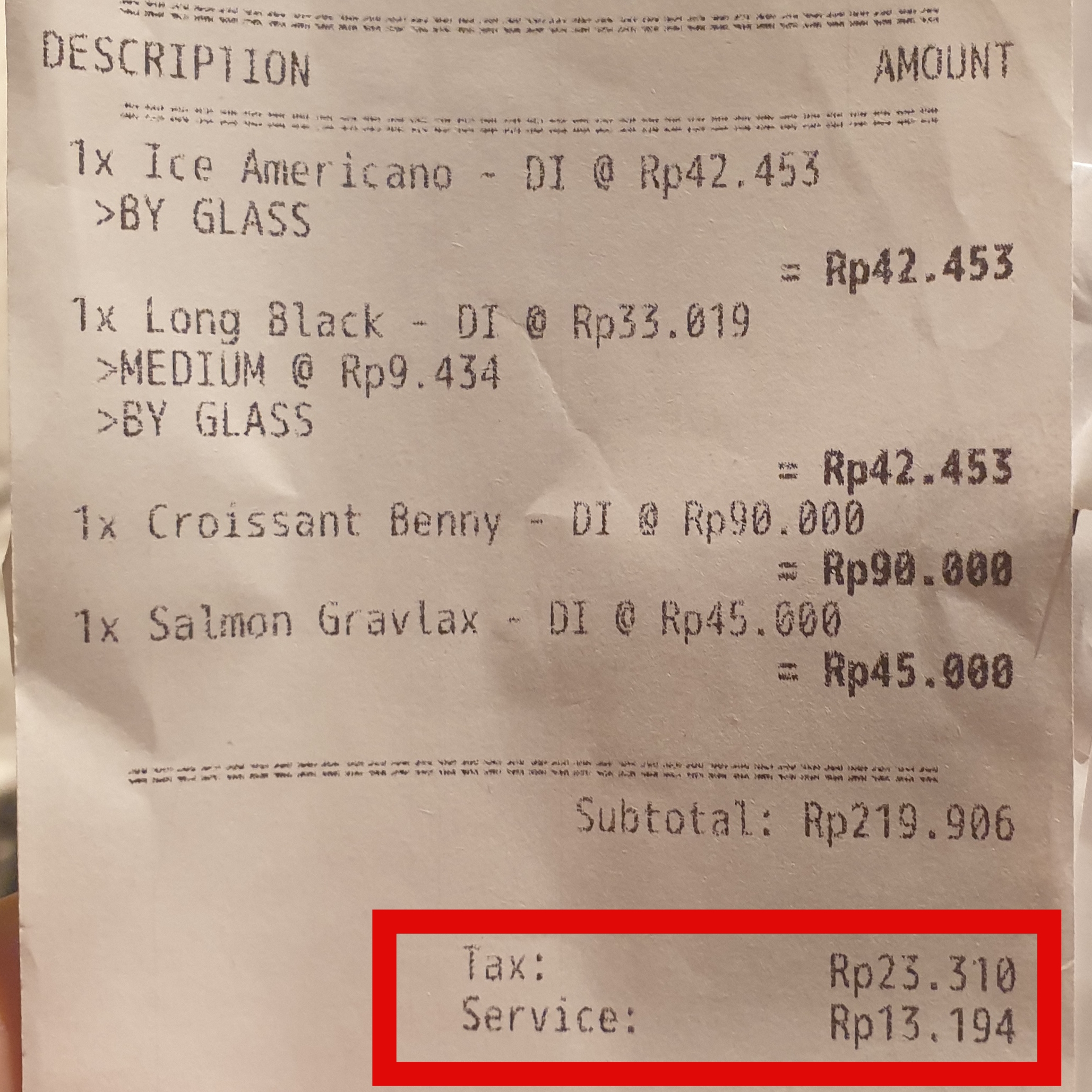 카페 기기수수(GigiSusu): 발리 짱구(Bali Canggu) 지역 카페 ①_영수증