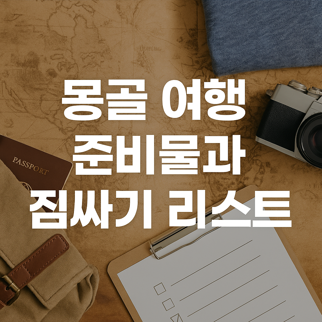 몽골 여행 준비물,짐싸기