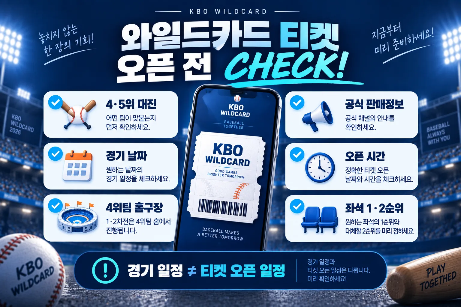 2026 KBO 와일드카드 티켓 예매 전 체크리스트