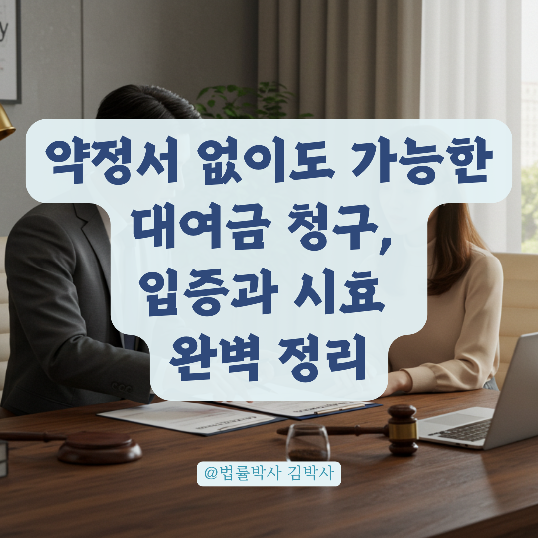 약정서 없이도 가능한 대여금 청구, 입증자료 준비법과 소멸시효 기준.